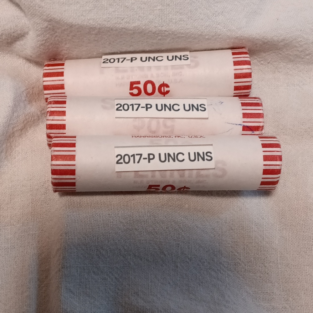 2017 P Mint Penny Roll. Bank Rolled Uncirculated And Unsearched Rolls. 3 Rolls